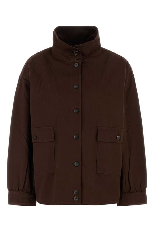 Gabardine Jacket — Brown