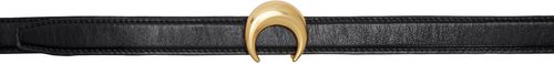 Marine Serre Black Vegetable Leather Moon Belt