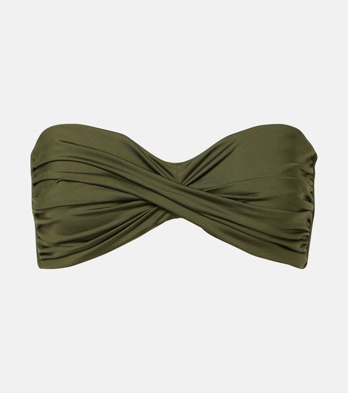 Johanna Ortiz Sea Sprite gathered bandeau bikini top