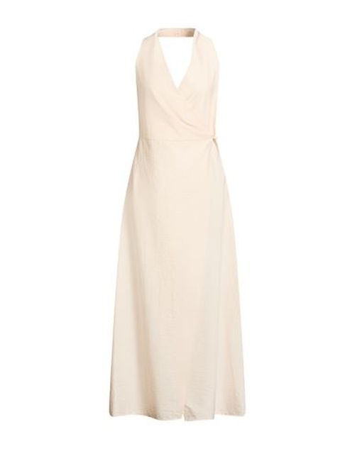 Woman Maxi dress Beige Size 2 Lyocell, Polyamide
