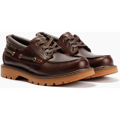 Men's Caterpillar Colorado Boat Lo Leather Men's British Tan Lace-Up Shoes - Brown