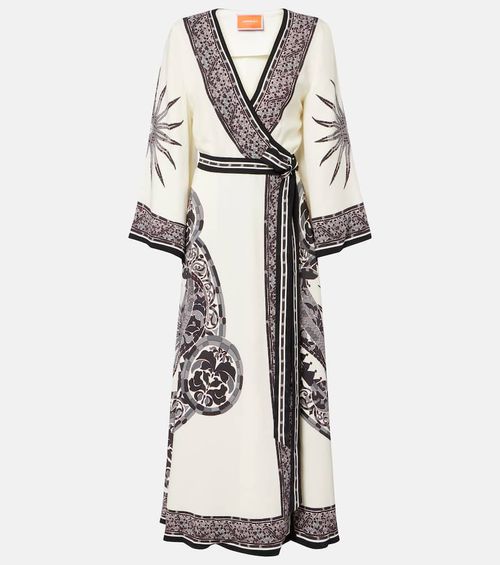 Printed wrap dress