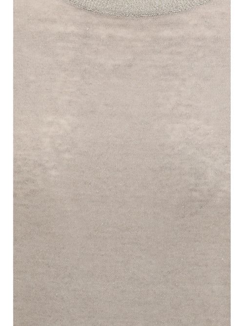 Linen Crewneck T-Shirt — Beige