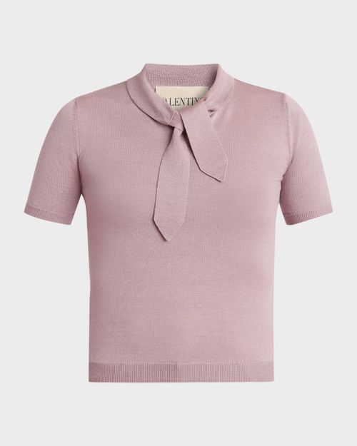 Tieneck Knit Top
