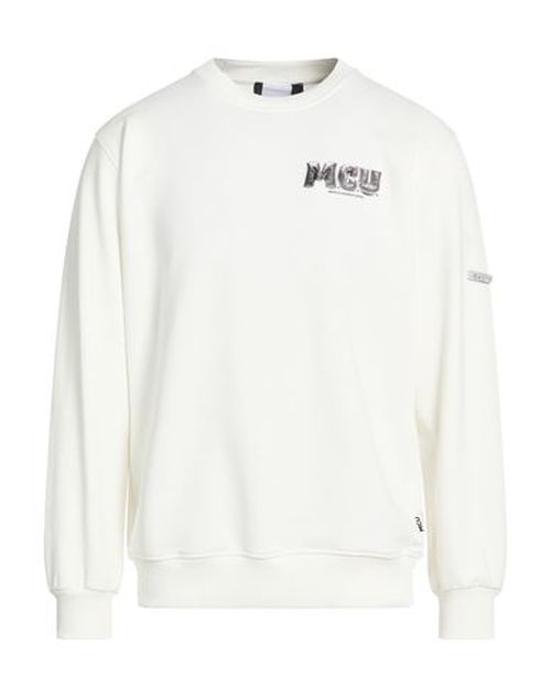 M. c.u. Marco Cassese Union Man Sweatshirt Cream Size L Cotton, Polyester, Swarovski Crystal