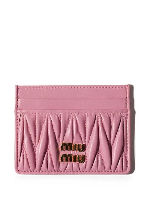 Pink Matelassé Nappa Cardholder