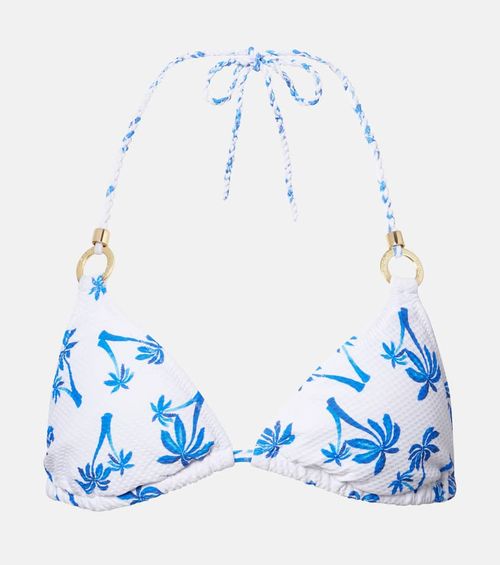 Palm Beach printed bikini top