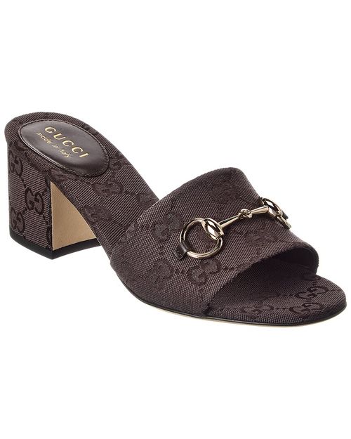 Gg Horsebit Leather Sandal
