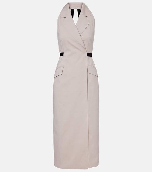 Scime cotton and wool canvas midi dress