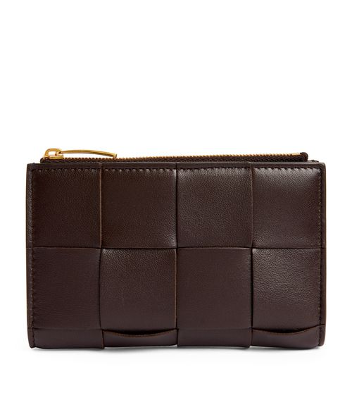 Leather Intrecciato Bifold Wallet