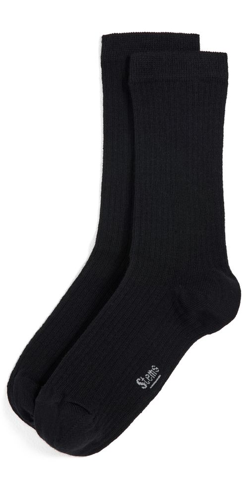 Cashmere Crew Socks Black One Size
