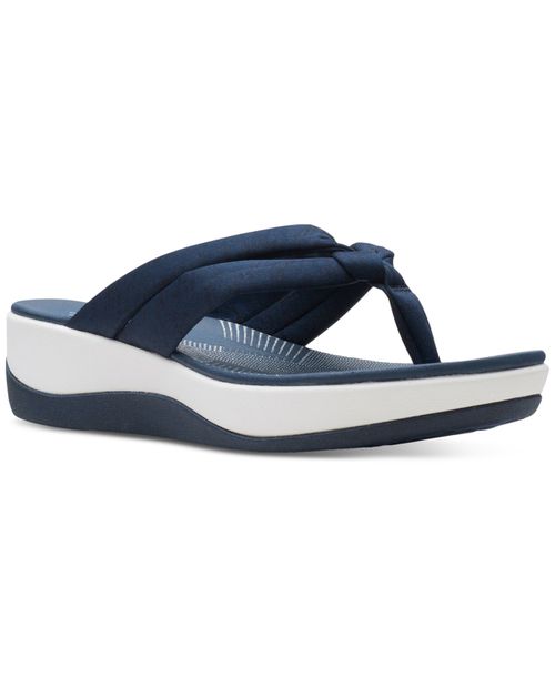 Women's Cloudsteppers Arla Kaylie Slip-On Thong Sandals - Navy Textile