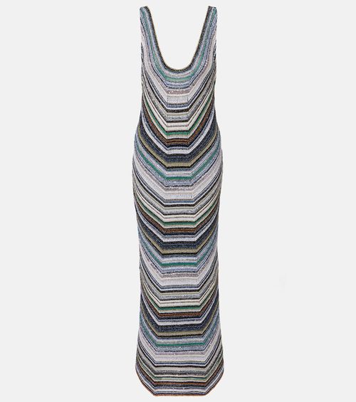 Striped lamé gown
