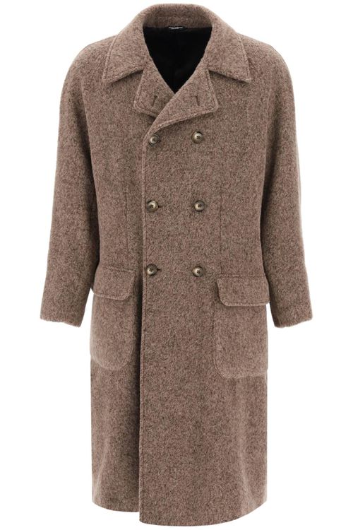 Melange Alpaca Double-breasted Coat