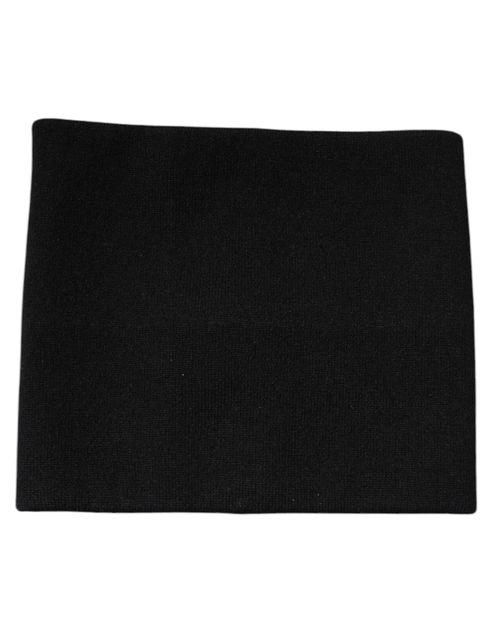 Cashmere Knitted Handkerchief — Black
