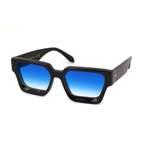 XLAB Unisex XLAB Praslin Sonnenbrillen Acetat Schwarz Hellblau Quadratisch Schattiert