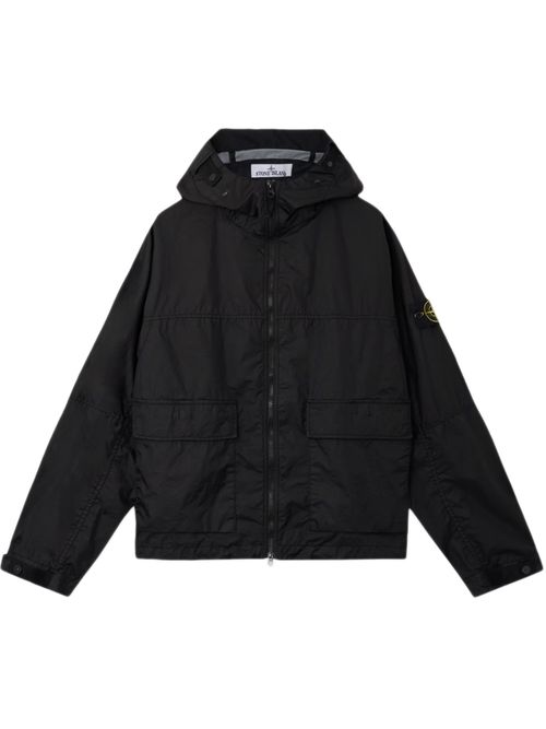 ? Mini? Hooded Utility Jacket with Nylon Tape Drawcord, Two-Way Zip, and Bellows Pockets