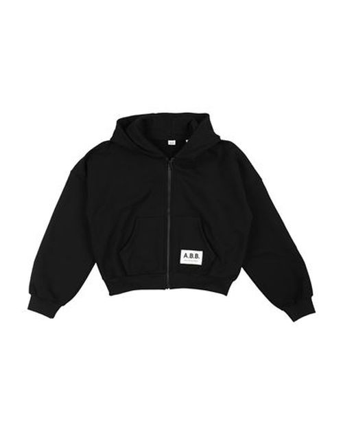 Kid Girl Sweatshirt Black Size 14 Cotton, Elastane