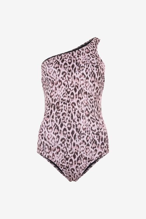 One-piece Swimsuit With Jaguar Skin Print