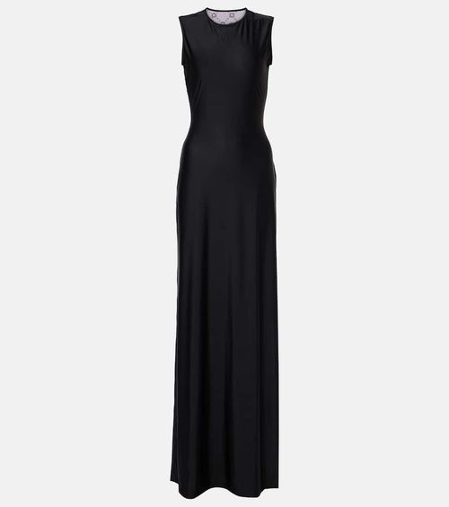 Draped jersey maxi dress
