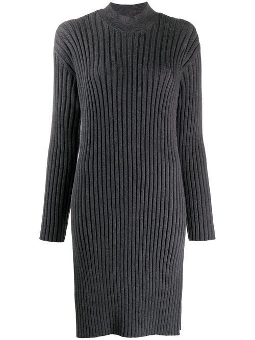 Ribbed sweater dress - Grey