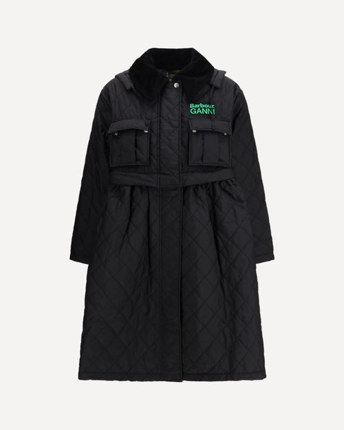 Quilted hooded Coat by x GANNI Female 10