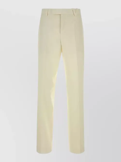 Versace - wool blend tailored trousers belt loop