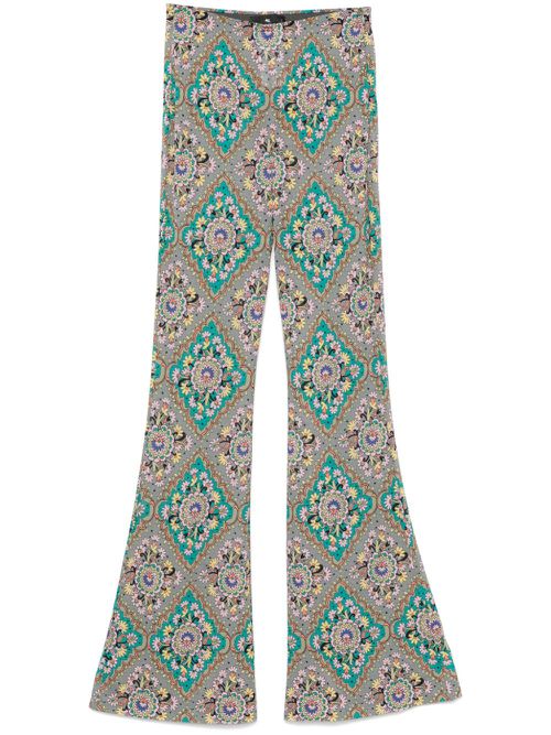 Floral-print trousers - Grey