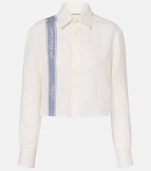 Cropped linen shirt