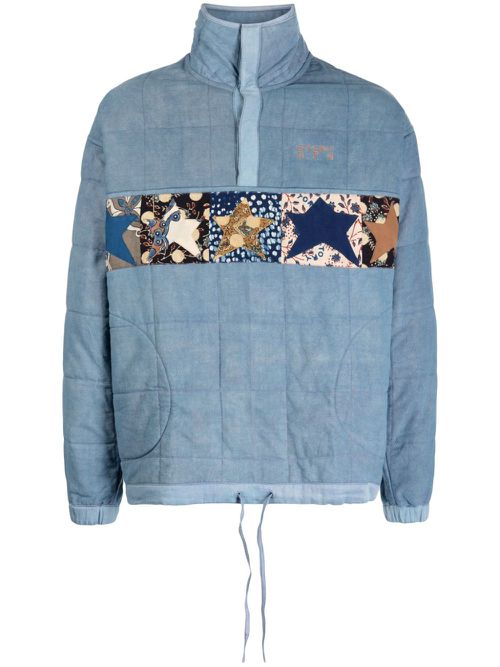 Polite padded organic cotton jacket - Blue