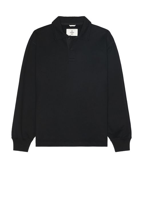 Reigning Champ Midweight Terry Rugby Sweater in Black - Black.  M also in