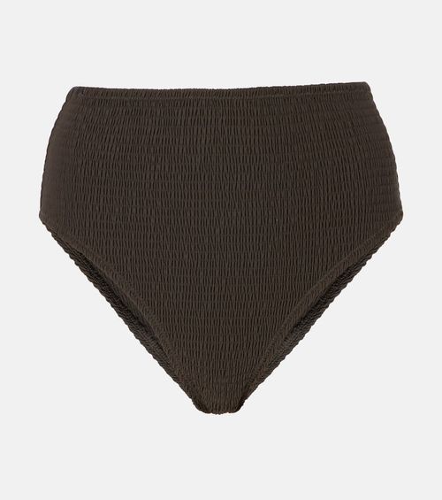 Shirred jersey bikini bottoms