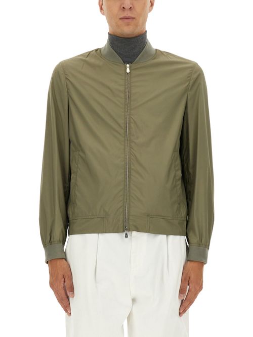 Bomber with zip