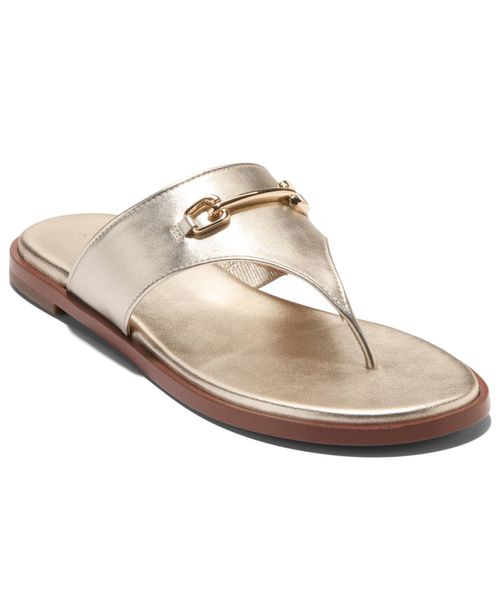 Women's Flynn Thong Sandals - Soft Gold Metallic Leather