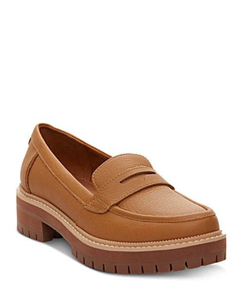 Women's Cara Slip On Lug Platform Penny Loafer Flats