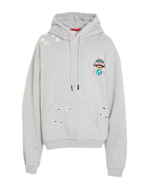 Man Sweatshirt Grey Size XL Cotton