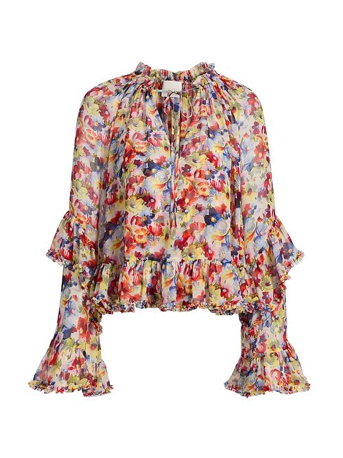 Women's Ellys Wildflower Bunch Top - Gardenia Multi