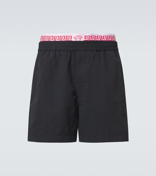 Layered waistband shorts