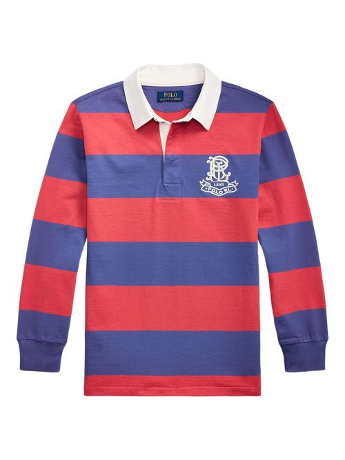 Logo-embroidered polo sweater