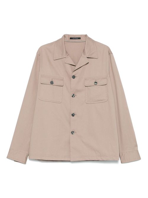 Tagliatore camp-collar shirt - Brown