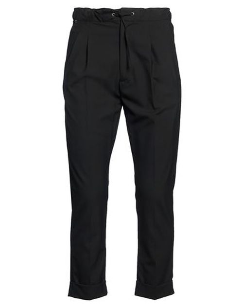 Man Pants Black Size 28 Wool, Viscose, Elastane