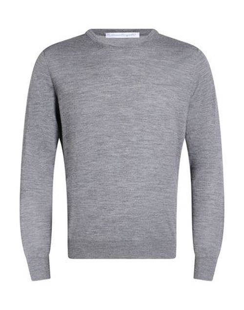 Man Sweater Grey Size 36 Merino Wool