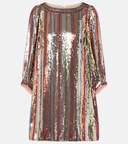 Laurie sequined striped minidress