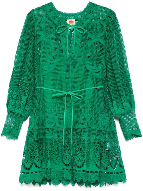 Tropical Flight mini dress - Green