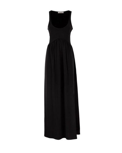 Stretch Jersey Crepe Dress — Black
