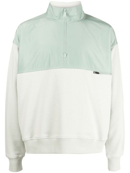 Half-zip panelled sweatshirt - Green