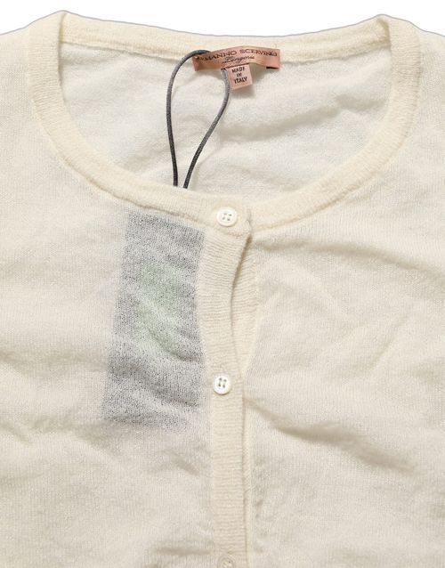 Wool Knit Cardigan — White
