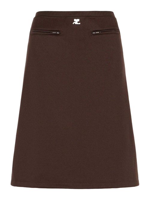 Brown Polyester Skirt