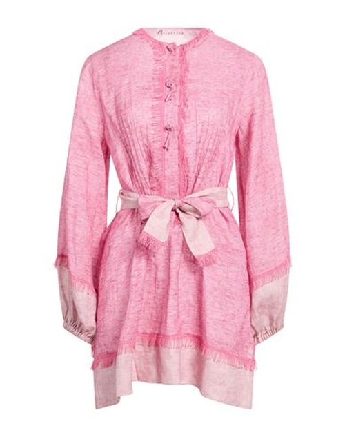 Woman Mini dress Pink Size L Linen