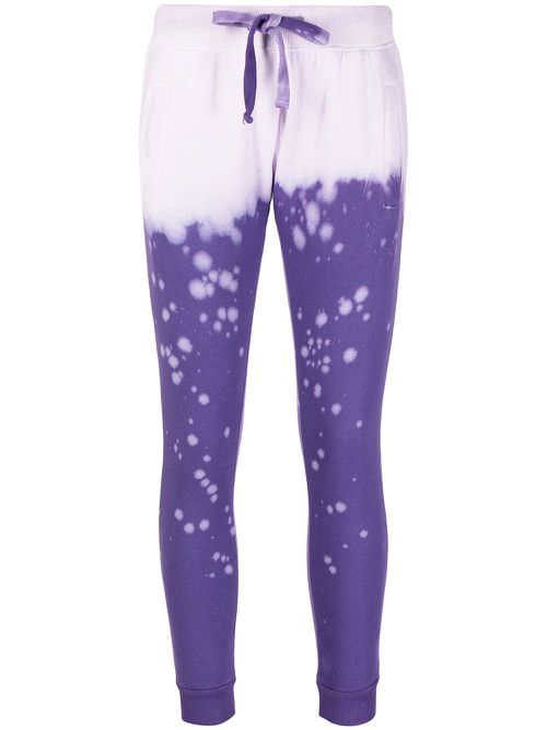 Crush acid-wash trackpants - Purple